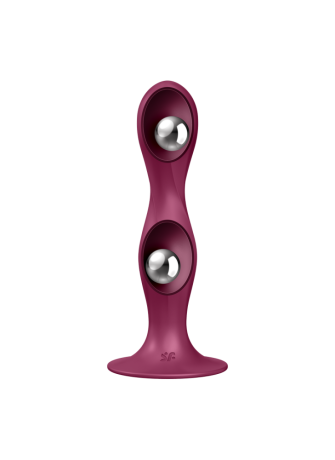 Gode ventouse silicone rouge Double Ball-R Satisfyer - CC597842